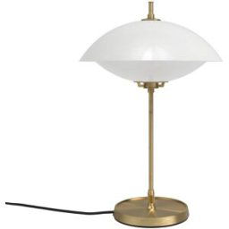 Fritz Hansen Lampe de table Clam 50 cm Opal-brass