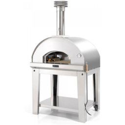 Fontana Forni Fontana Mangiafuoco - Four à bois d'extérieur avec chariot - INOX