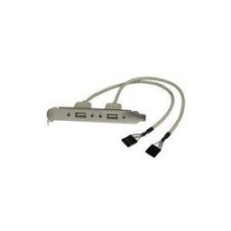 StarTech.com Cable adaptateur USB 2.0 IDC 5 broches vers plaque a 2 ports USB A - 2x IDC femelle - 2x USB 2.0 A femelles - panneau USB - USB pour connecteur en ligne 5 broches