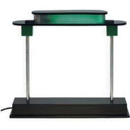 Lampe de table Pausania par Ettore Sottsass pour Artemide vert 48x11x43