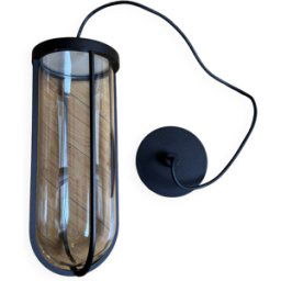 FLOS SUSPENSION EXTERIEUR IN VITRO DALI, ANTHRACITE, IP66, LED, DIM, 3000K, 855 LM, Ø18CM, H42,5CM noir 18x18x42