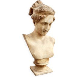 Buste à l'antique en plâtre d'après Antonio Canova, "Hébé", vers 1900 beige 33x26x60