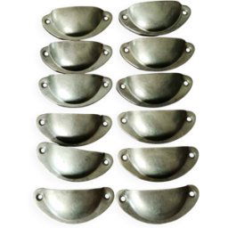 Poignées coquille x12 Doré - Meuble de métier dore 8x1x3