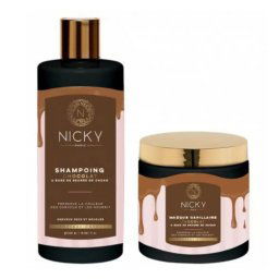Lot Shampoing et Masque Chocolat à Base de Beurre de Cacao