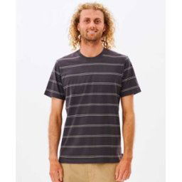 Rip Curl T-shirt à Manches Courtes Plain Stripe Washed Black S male