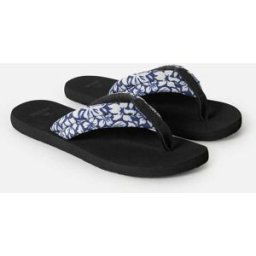 Rip Curl Freedom Plush Bloom Open Toe Sandals Black 7 female