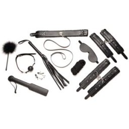 Master Series Hook Up Somptueux ensemble de bondage de 10 pièces - Noir