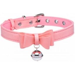 Master Series Golden Kitty Collier avec grelot félin - Rose