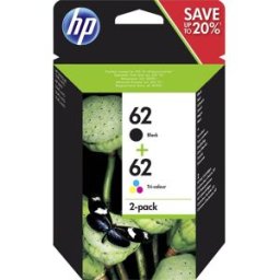 HP 62 Encre dorigine pack bundle noir, cyan, magenta, jaune N9J71AE Encre