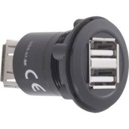 Embases USB 2.0 USB 2.0 2 x USB femelle type A vers 2 x USB femelle type A TRU COMPONENTS USB-07-BK 1229323 1 pc(s)