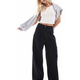 Miss Selfridge Petite - Pantalon ajustÃ© coupe ample - Noir Noir 32 female