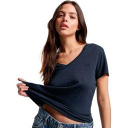T shirt Superdry Authentic Femme Bleu XS