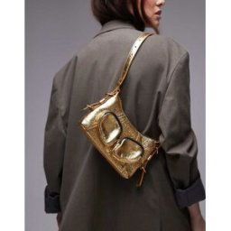 Bimba Y Lola - Sac mÃ©tallisÃ© avec anse rÃ©glable - DorÃ© DorÃ© One Size female