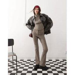 COLLUSION - Pantalon d'ensemble taille basse Ã carreaux - Multicolore-Orange Orange 44 female