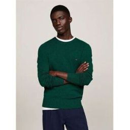 Pull Tommy Hilfiger MW0MW36535 LAMBSWOOL-MRB ORNAMENTAL GREEN HTR Vert