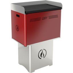 Linea VZ QBY Rosso (rouge) - Barbecue pyrolytique à pellets portable