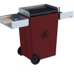 Linea VZ Party Rosso (rouge) - Barbecue pyrolytique à pellets sur roues
