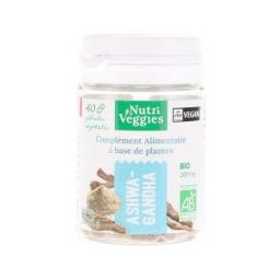 Nutriveggies Ashwangandha Bio 40 Unités - Pot 40 gélules
