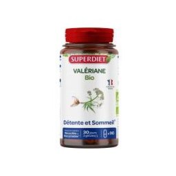 Superdiet Valériane - Détente et Sommeil Bio 90 Gélules - Boîte 90 gélules