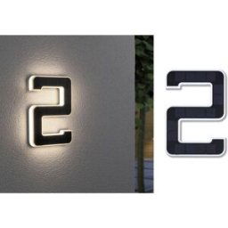Paulmann 79843 4000870798430 Eclairage solaire pour numéro de maison CEE: G (A - G) 0.20 W blanc chaud noir