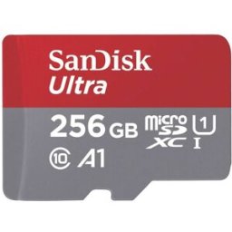 SanDisk microSDXC Ultra 256GB (A1/UHS-I/Cl.10/150MB/s) + Adapter Mobile Carte microSDXC 256 GB A1 Application Performance Class, UHS-Class 1
