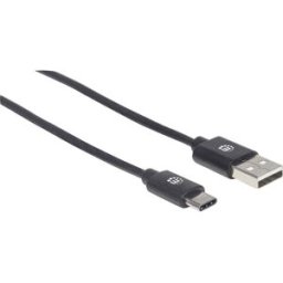 Manhattan Câble USB USB 2.0 USB-A mâle, USB-C® mâle 3.00 m noir 354936