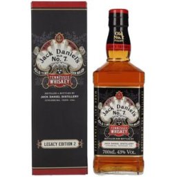 Jack Daniel's Sour Mash Tennessee Whiskey LEGACY EDITION No. 2 - BLACK DESIGN 43% Vol. 0,7l en boîte cadeau