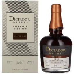 Rhum Dictador Dictador CAPITULO I 24 Years Old Sherry Cask Colombian Aged Rum 1996 44% Vol. 0,7l en boîte cadeau