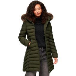 Manteau Superdry Fuji Femme Vert XS