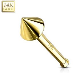 Piercing Street Piercing Nez Or jaune 14K Stud Spike - Doré