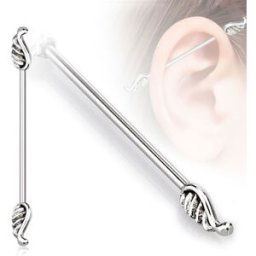 Piercing Street Piercing industriel ailes d'ange argenté - Argenté