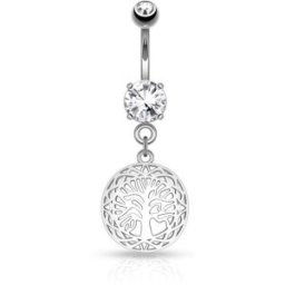 Piercing Street Piercing nombril arbre de vie filigrane - Argenté