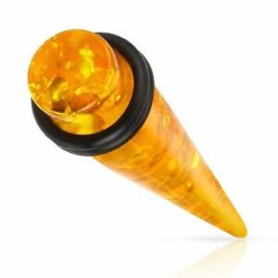 Piercing Street Piercing écarteur ambre synthétique -