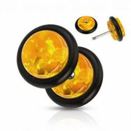 Piercing Street Faux Piercing Plug Ambre - Orange