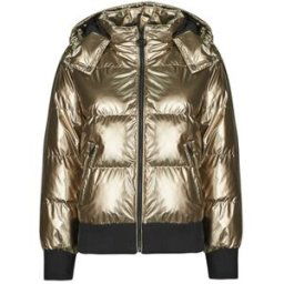 Doudounes Guess BICE METALLIC HOODIE PUFFER Doré