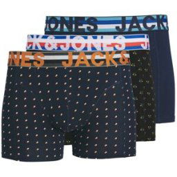 jack & jones Maillots en Coton Noir henrik Trunks 3 Pack Noos Quin L male