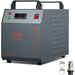 VEVOR Refroidisseur d'eau industriel, CW-3000(PRO), système de refroidissement de refroidisseur d'eau industriel à air 150 W capacité de réservoir 12 L, débit 18 L/min pour machine de gravure laser