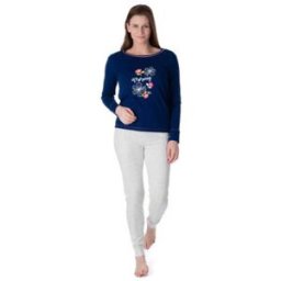 Pyjamas / Chemises de nuit Kindy Pyjama long en coton motif fleurs Bleu