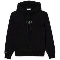 Sweat-shirt Lacoste SWEAT À CAPUCHE FEMME JOGGER IMPRIMÉ NOIR Noir