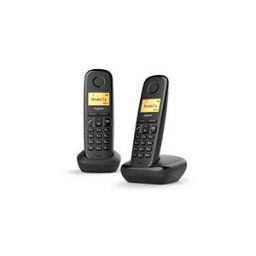 Siemens Gigaset a170 duo téléphone fixe sans fil dect/gap noir téléphone dect identification de l'appelant