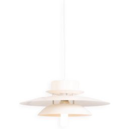Lampe à suspension vintage danoise "Bless" de Design-Light, 1970 blanc 40x40x20