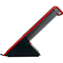 Lampe Philips années 80 géométrique rouge et noire noir 27x7x23