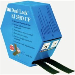 3M Dual Lock SJ355DCF REF Bande auto-agrippante à coller tête de champignon (L x l) 5000 mm x 25 mm noir 1 paire(s)