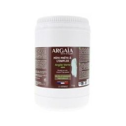 Argaïa Laboratoire du Haut-Ségala Pâte Prête à l'Emploi Argile Verte 1 Kilogramme - Pot 1000 g