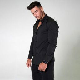 Chemise THEAD. ADRIAN SHIRT Noir EU S hommes
