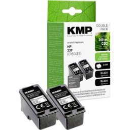 KMP Encre remplace HP 339, C8767E compatible paquet de 2 noir H25D 1023,4021