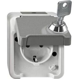 Merten Prise de courant AQUASTAR gris clair MEG2422-8029 1 pc(s)