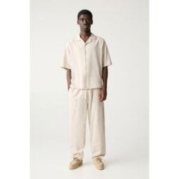 Pull&Bear Pantalon De Jogging Lin Mélangé Beige XL male