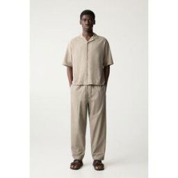 Pull&Bear Pantalon De Jogging Lin Mélangé Gris taupe XL male