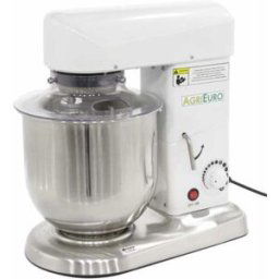 AgriEuro Premium Batteur mélangeur planétaire FP107 cuve INOX de 7,5 Litres - Multi-accessoires démontables